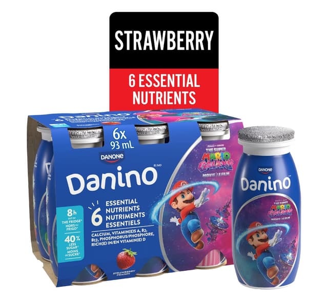 Danino Kids Yogurt Drink, Strawberry, 6x93ml image