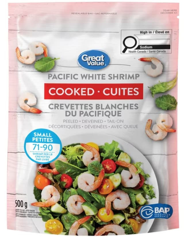 Great Value Cooked 71/90 Pacific White Shrimp image