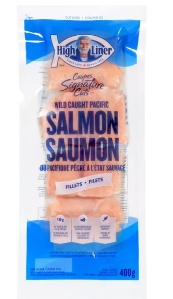 High Liner Signature Pacific Frozen Salmon Fillets, 400 g image