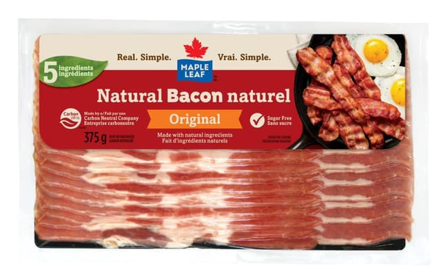 Maple Leaf Original Natural Bacon, 375 g image